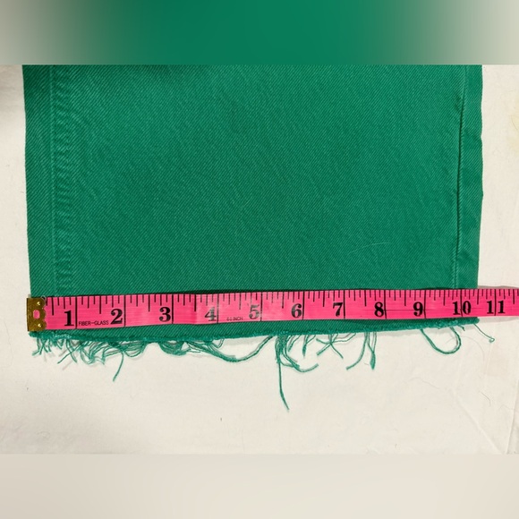 Zara High Rise Green Wide Leg Jeans Size 8 - Picture 14 of 15